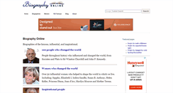 Desktop Screenshot of biographyonline.net
